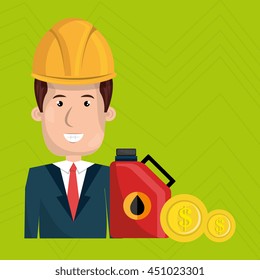 man and industry isolated icon design, vector illustration graphic