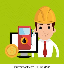 man and industry isolated icon design, vector illustration graphic
