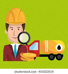 man and industry isolated icon design, vector illustration graphic