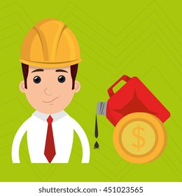 man and industry isolated icon design, vector illustration graphic