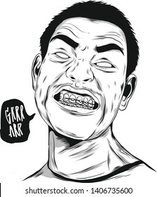 Man infected with zombie poison, Zombie tranformation