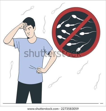 Man infertility concept. Frustrated young guy looks at test results and withered flower. Patient, problems in intimate life. man about a low level of sperm motility or a small number of sperm