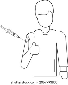 the man injected to vaccine 