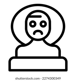Man insomnia icon outline vector. Sleep person. Stress time