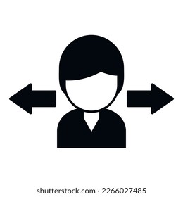 Man interaction icon simple vector. Digital community. Online social