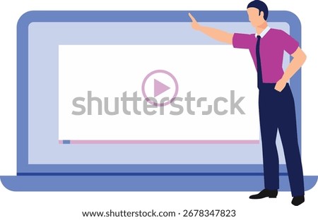 A man interacts with a video game by touching the screen, engrossed in gameplay, showcasing digital entertainment and touchscreen technology