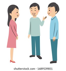 a man introduce his friend