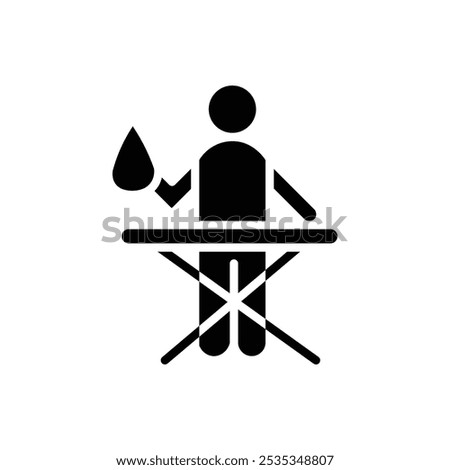 Man iron clothes icon web design in vector