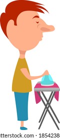 Bügelkleider, Illustration, Vektorgrafik auf weißem Hintergrund