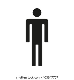 Man isolated black icon.