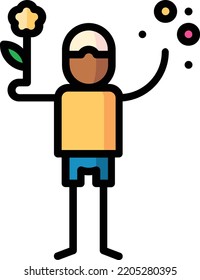 man isolated design element stock illustration. Vector on a white background