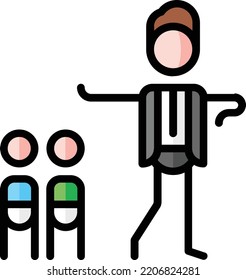 man isolated design element stock illustration. Vector on a white background