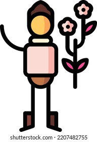 man isolated design element stock illustration. Vector on a white background