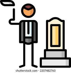 man isolated design element stock illustration. Vector on a white background