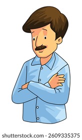 Man isolated on a white background
