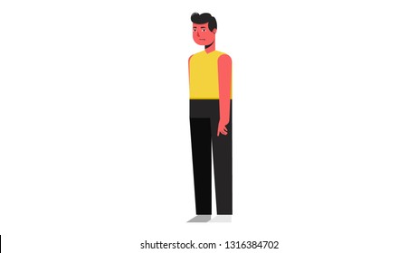 Man isolated vector illustration