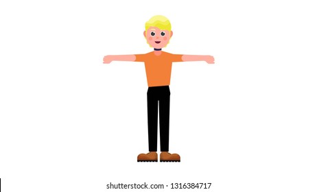 Man isolated vector illustration