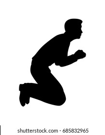 Man isolated vector on white background