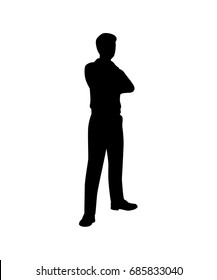 Man isolated vector on white background