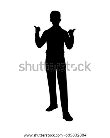 Man isolated vector on white background