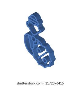 Man isometric left top view 3D icon