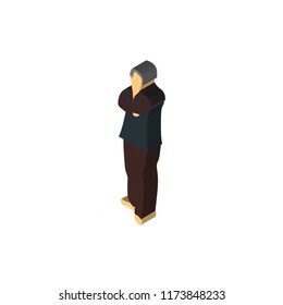 Man isometric left top view 3D icon