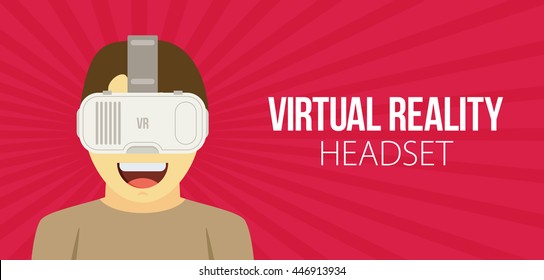 A man with isometric virtual reality headset.