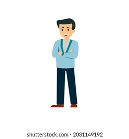 A man in a jacket. Vector illustration of eps 10