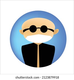 hombre con jas para avatar icono y logotipo buen diseño para tu negocio