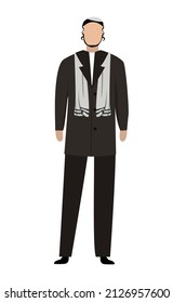 Man in Jewish festive folk clothes - Vector illustration