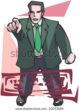 Man and Job Character with election : vector illustration