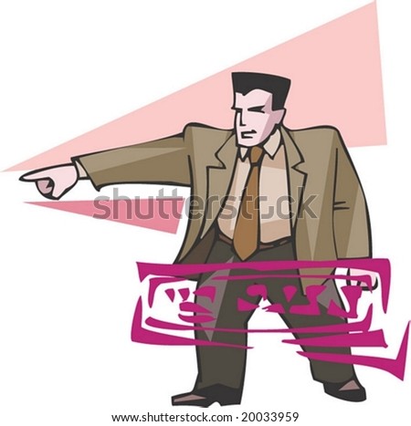 Man and Job Character with election : vector illustration