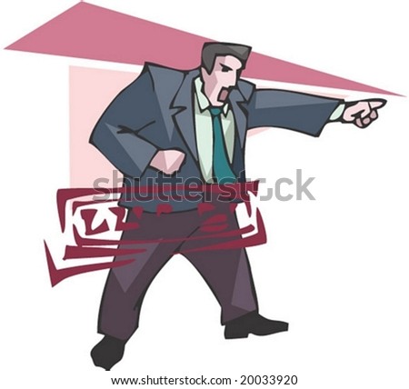 Man and Job Character : vector illustration