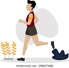 Man jogging. Active healthy lifestyle concept, marathons, cardio workout, exercise.