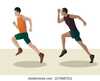 man jogging exercise,editable vector image