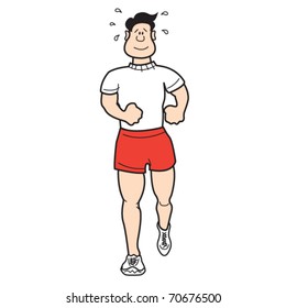Man jogging or running for exercise.