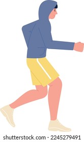 Man jogging. Sport exercise. Running marathon workout