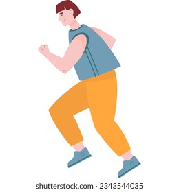 Hombre atleta vectorial trotando con icono de la maratón