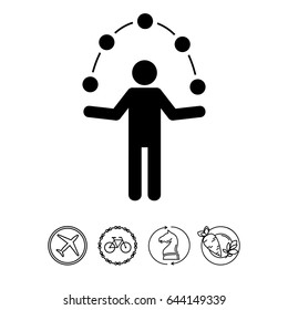Man Juggling Balls Icon