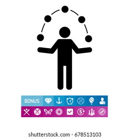 Man Juggling Balls Icon