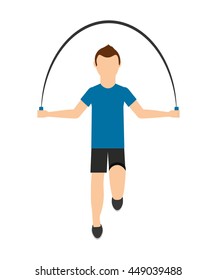 man jump rope isolated icon design, vector illustration  graphic 