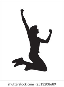 Man jump vecto Silhoutte Image