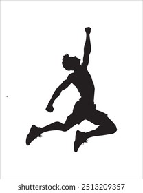 Man Jump vector silhoutte Image