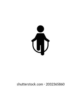 Man Jumping Icon Isolated On White Background