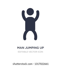 man jumping up icon on white background. Simple element illustration from People concept. man jumping up icon symbol design.