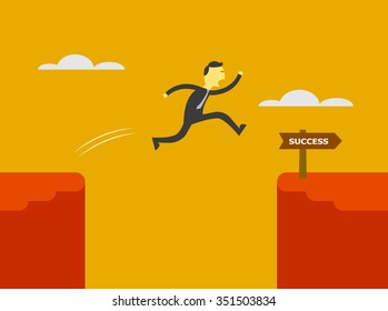 man jumping to other side