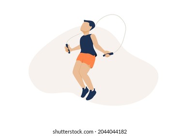 man jumping with skipping rope