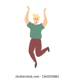 Man is jumping vector illustration