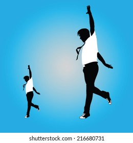 man jumping vector illustration vector