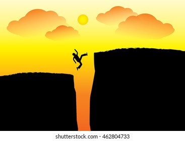 Man  jumping vector illustration